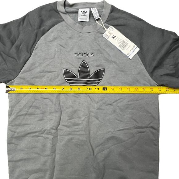 Adidas Crew Kids Sweatshirt Size XL Two Tone Gray Long Sleeve NEW WITH TAGS - Picture 7 of 9